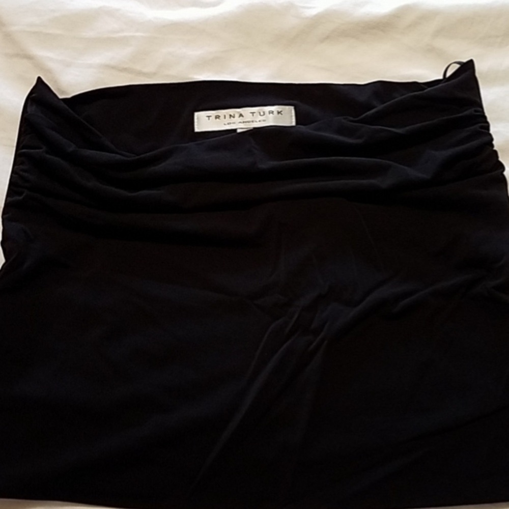 Trina Turk Drape Front Tube Top NWOT 15" p2p 13" length - Picture 3 of 5
